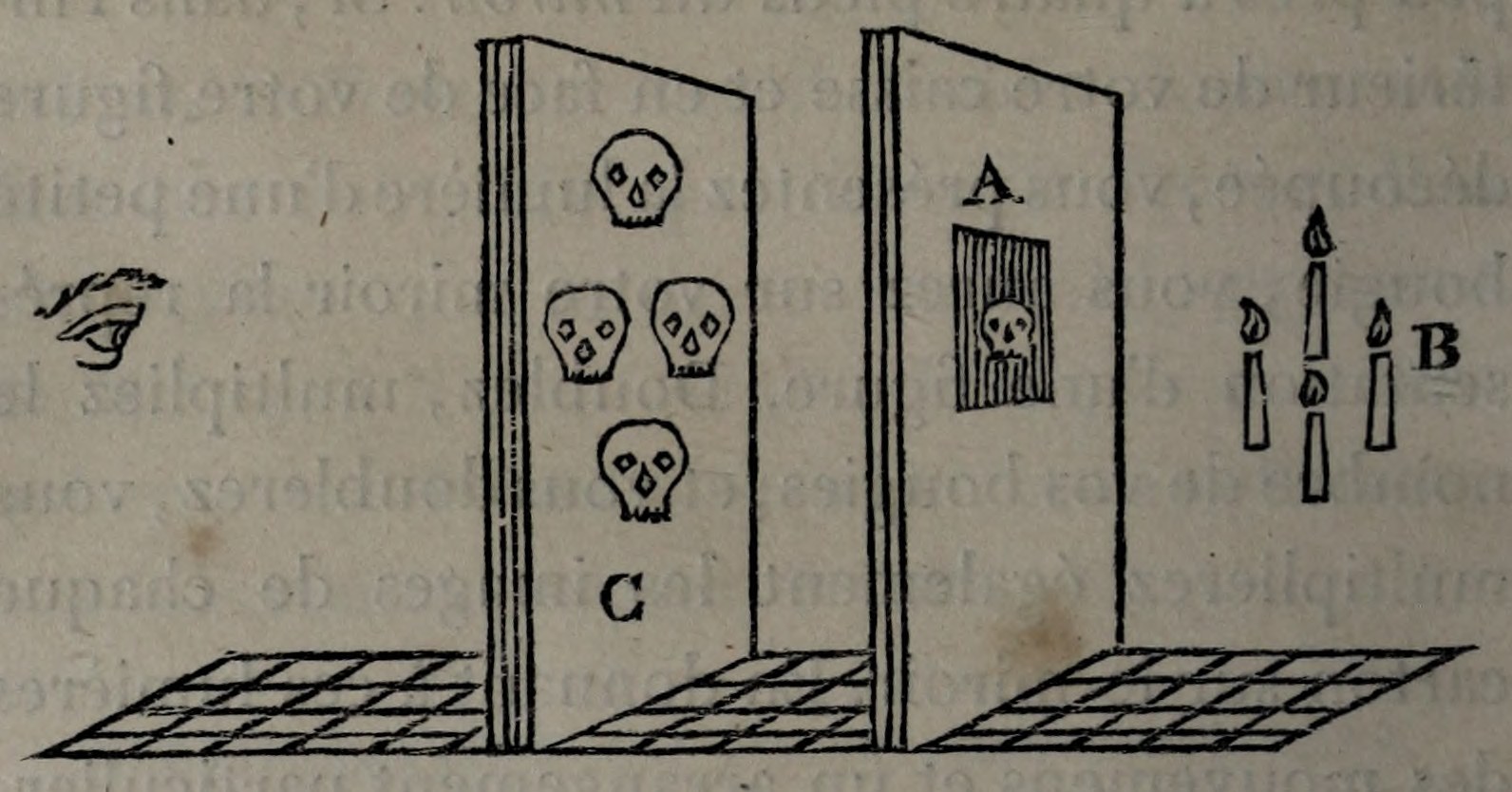 Multiplication of shadows; original engraving
