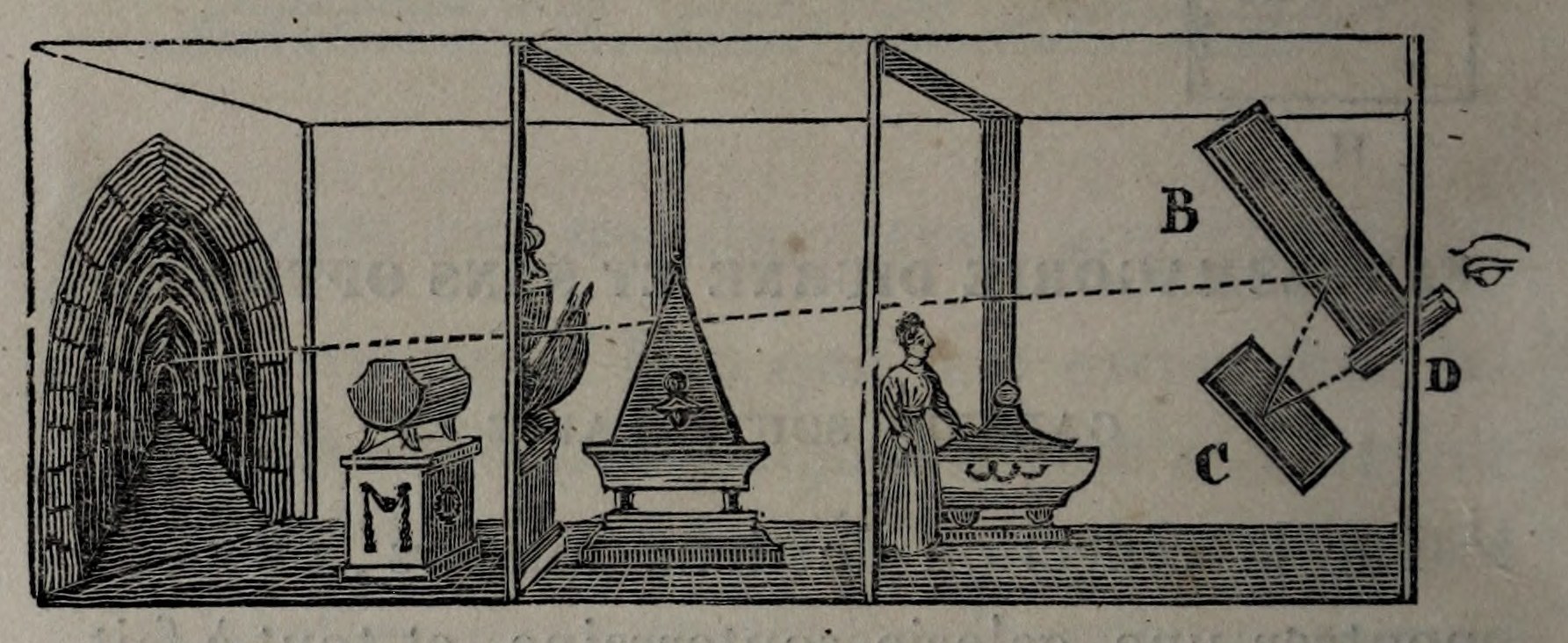 Underground gallery; original engraving