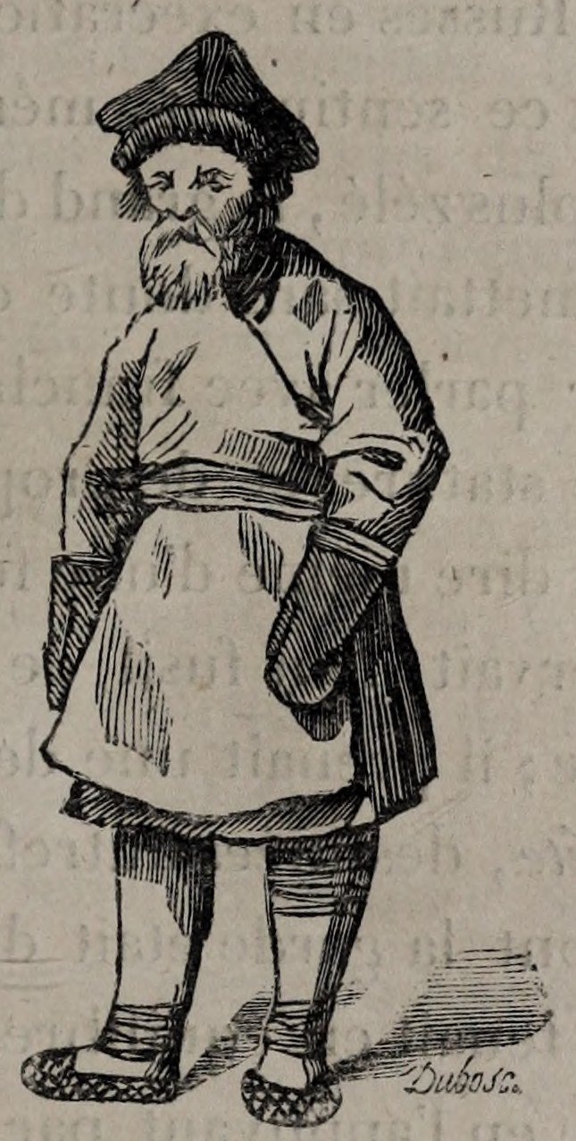 Robertson’s driver in ordinary dress, Volume II, p.283. Robertson credits the drawing to Orlosky; the printed Dubosc signature is preserved.