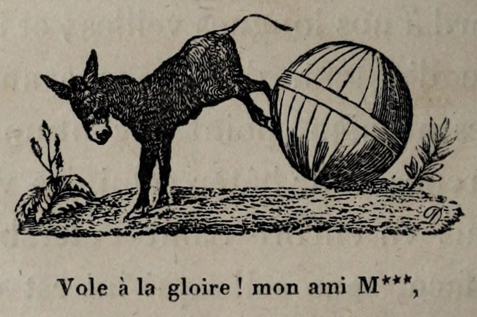 Original satirical vignette with its printed French caption, Volume II, p.240. The translated caption follows.